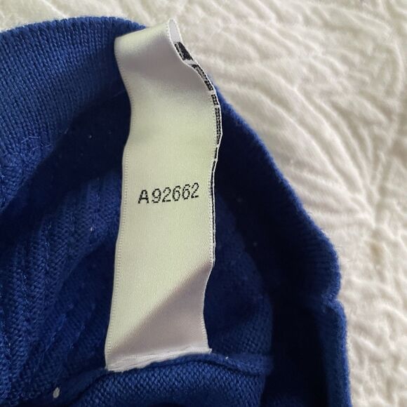 Quacker Factory full zip front blue sequin front cardigan sweater women’s size L - Picture 8 of 8